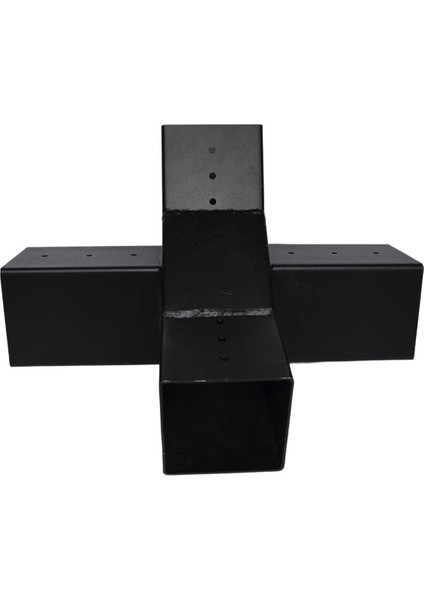 Siyah Pergule Pergola Montaj Aparatı, Açılı Merkez, Dayanıklı ve Pratik Kullanım