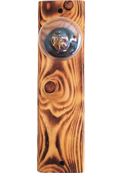 Doğal Ahşap Edison Rustik Salon Duvar Aplikası, 40 Cm, Kahverengi fiyatları