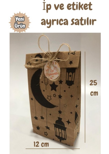 100 Adet Ramazan Bayram Temalı Oturan Hediye Kutu ve Ambalaj Paketleme Kağıdı 12X25 modelleri