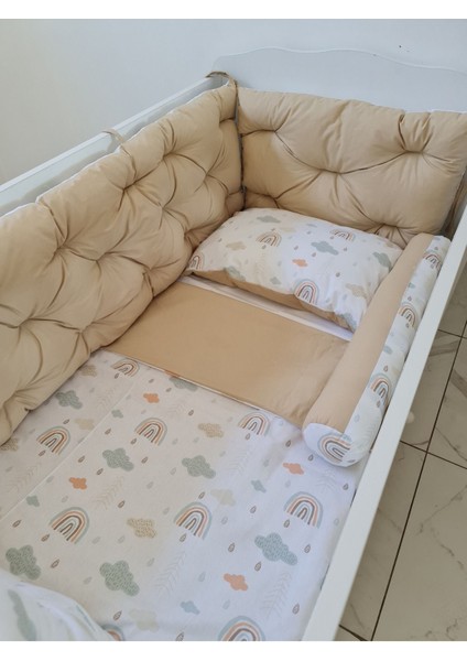80X130 Beşik Uyumlu 4 Parça Beşik Kenar Koruma Takımı – %100 Pamuk – Yıkanabilir fırsatları