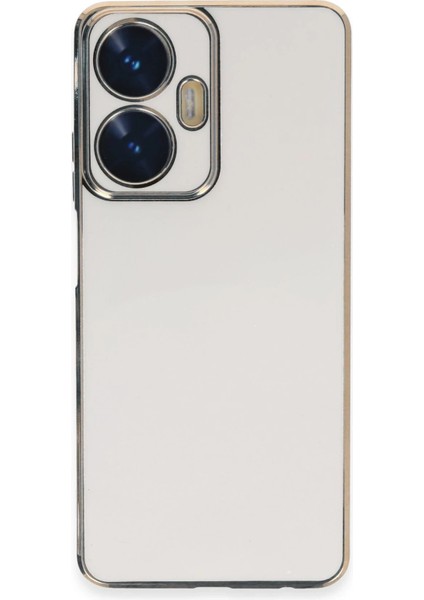 Realme C55 Kılıf Volet Silikon - Beyaz - YKD7616-7201