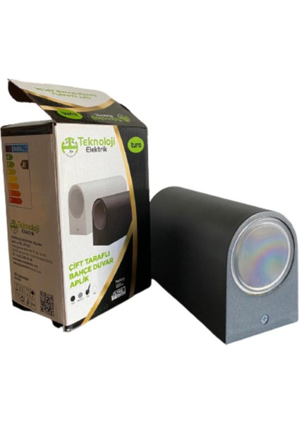 Çift Yönlü Dikey Duvar Aplik Armatür 3200K Sarı ve Siyah Renkli modelleri
