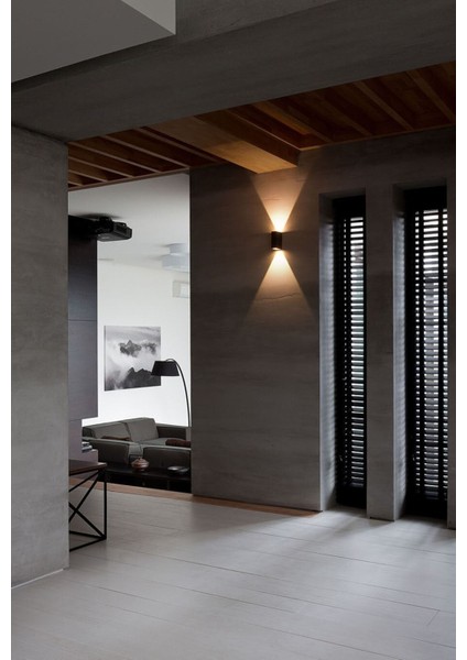 Çift Yönlü Dikey Duvar Aplik Armatür 3200K Sarı ve Siyah Renkli indirimleri