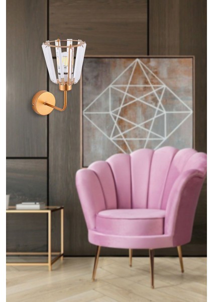 Parlak Taşlı Altın Detaylı Şık Ürün