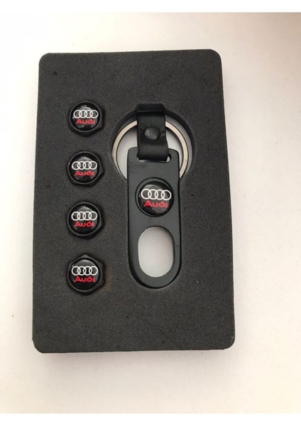 Araç Logolu Metal Sibop Kapağı ve Anahtarlık Seti, Şık ve Dayanıklı Tasarım