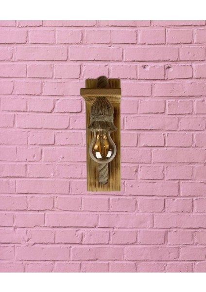 El Yapımı Ahşap Duvar Aplik, Kahverengi, Dekoratif ve Şık Tasarım fiyatları