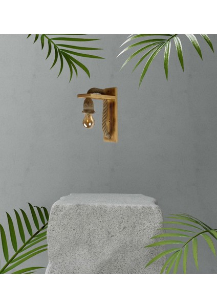 El Yapımı Ahşap Duvar Aplik, Kahverengi, Dekoratif ve Şık Tasarım modelleri