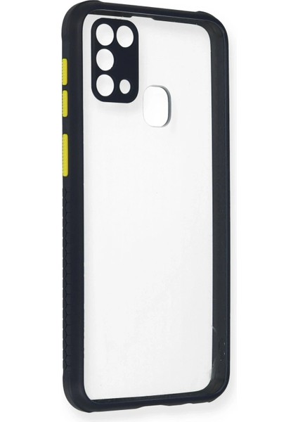 Samsung Galaxy M31 Kılıf Miami Şeffaf Silikon - Lacivert - YKD6956-1731