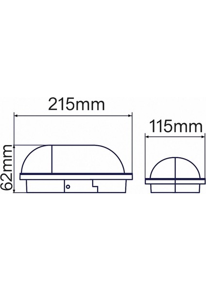 15W Oval Siyah LED Tavan Lambası, Su Geçirmez, Banyo ve Bahçe Için Modern Tasarım fırsatları