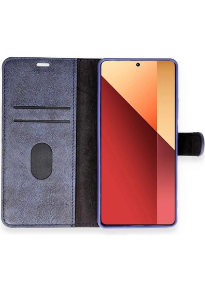 Xiaomi Redmi Note 13 Pro 4g Kılıf Trend S Plus Kapaklı Kılıf - Lacivert - YKD1612-8903
