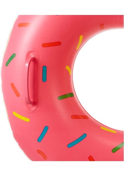 Pembe Şişme Donut Simit 107 cm Tutmalı, Deniz Temalı, Eğlenceli ve Renkli Tasarım fiyatları