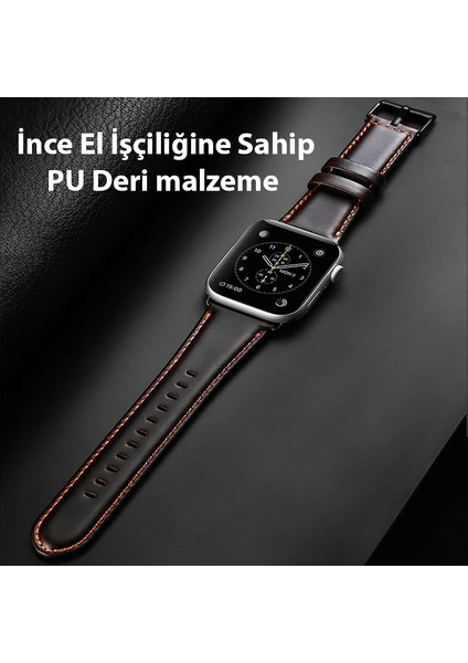 Dux Ducis Apple Watch 38/40/41MM Için Business Deri Kayış KORDON-(1903) - YKD1557-4672