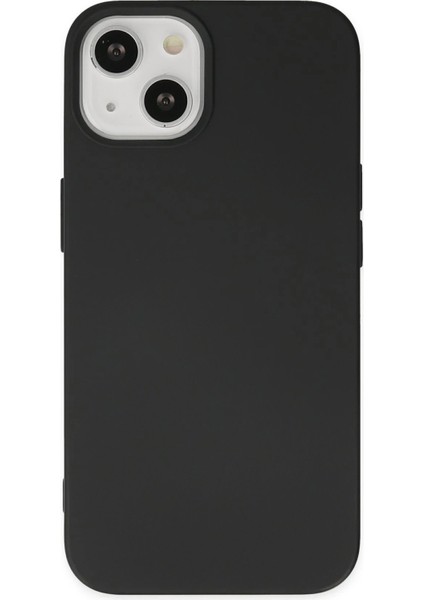 iPhone 14 Kılıf Nano Içi Kadife Silikon - Siyah - YKD1584-1883