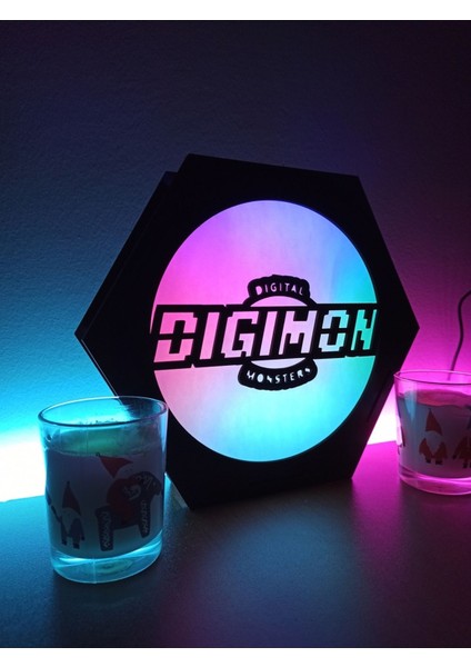 Renkli Digimon Masaüstü Dekoratif LED Lamba, Şık ve Işıklandırıcı Tasarım modelleri