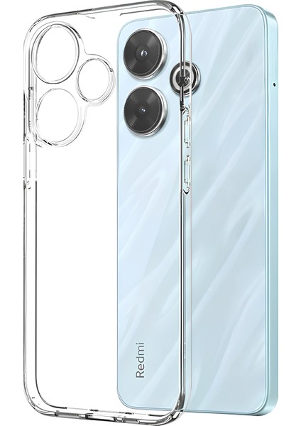 Xiaomi Redmi 13 4g Kılıf Kartlıklı Kamera Çıkıntılı Şeffaf Darbe Korumalı Kart Bölmeli Kapak