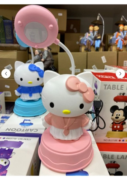 Mavi ve Beyaz Hello Kitty Masa Lambası, Şık ve Sevimli Tasarım modelleri