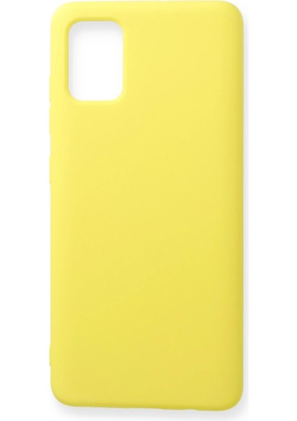 Samsung Galaxy A71 Kılıf Nano Içi Kadife Silikon - Sarı - YKD5111-8188