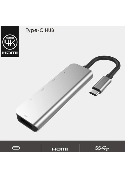 Ally USB (Type-C To 5in1 Hdtv 2xusb+2x Pd) Hub Adaptör ÇOKLAYICI-(1903) - YKD2654-8437