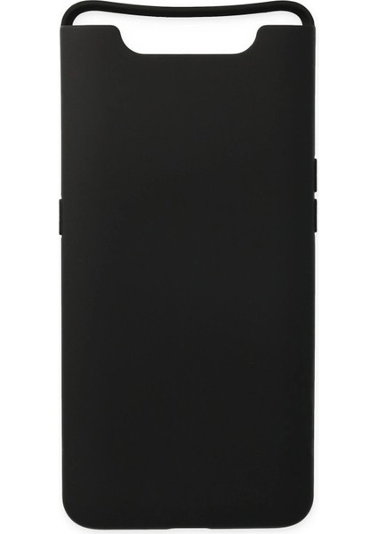 Samsung Galaxy A80 Kılıf Nano Içi Kadife Silikon - Siyah - YKD6461-3339