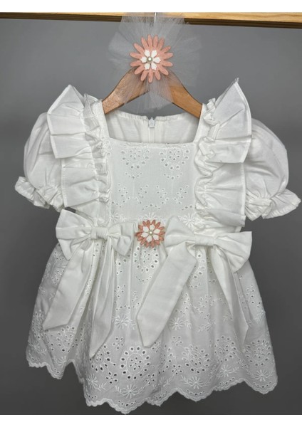 Kız Bebek Fırfırlı ve Fiyonklu Şık Elbise Abiye fiyatları