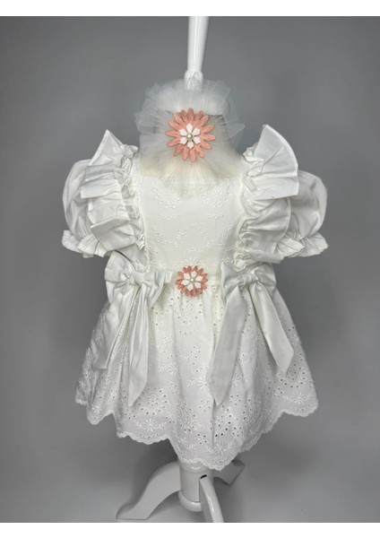 Kız Bebek Fırfırlı ve Fiyonklu Şık Elbise Abiye fırsatları