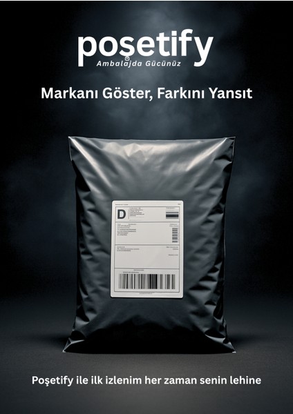 Gri Cepsiz Kargo Poşeti 45X55+5 cm | Yapışkan Bantlı Kargo Zarfı | 25’li E-Ticaret Poşeti