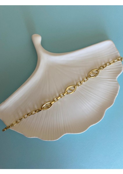 Xuping Oval Şeritli Gold Zincir Bileklik fiyatları