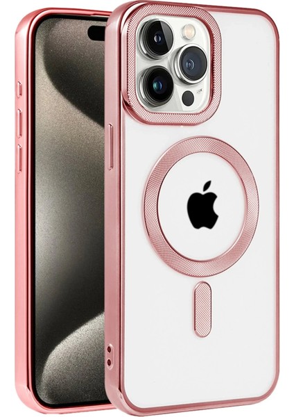 iPhone 14 Pro Kılıf Kronos Magsafe Kapak - Rose Gold - YKD6819-6585