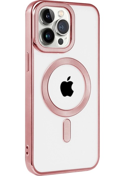 iPhone 14 Pro Kılıf Kronos Magsafe Kapak - Rose Gold - YKD6819-6585
