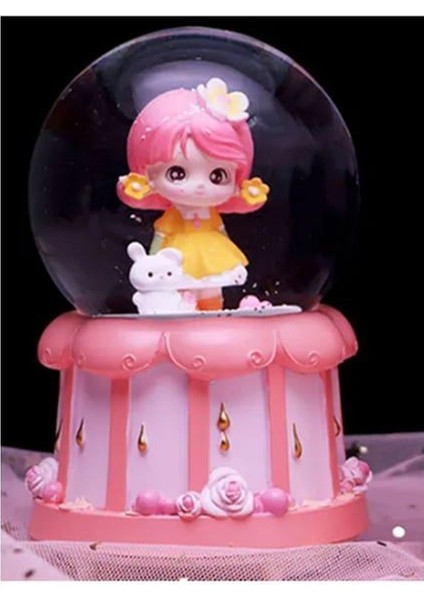 Pembe Kar Küresi Hediyelik Sevgili