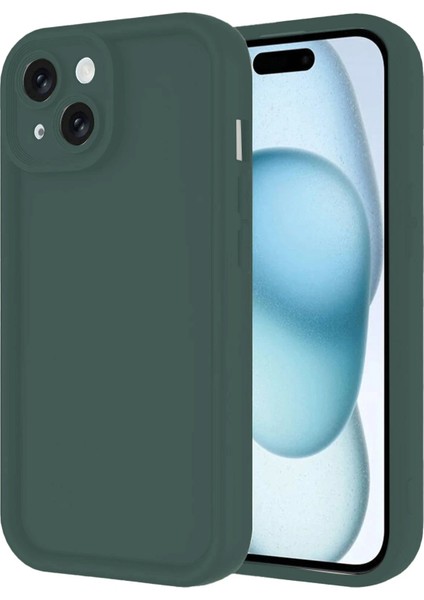 iPhone 14 Kılıf Viera Silikon - Koyu Yeşil - YKD1875-8063