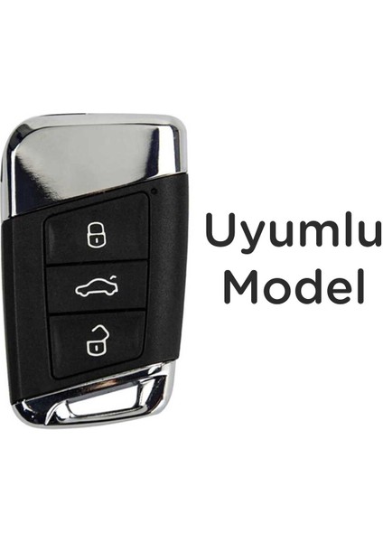 Yeşil 3 Düğmeli Silikon Anahtar Kılıfı Passat Oktavia Seat Smart fiyatları