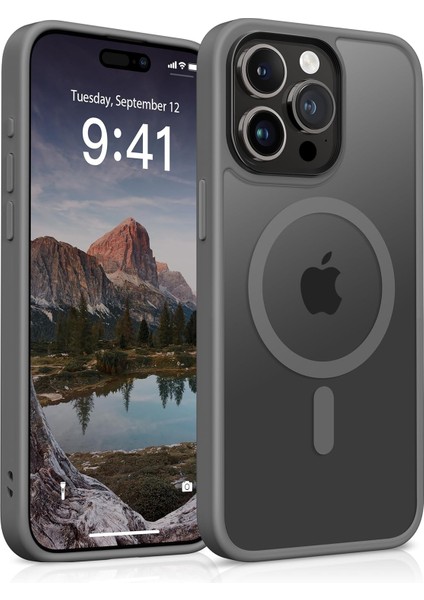 iPhone 16 Pro Max Uyumlu Kamera Korumalı Magsafe Wireless Şarj Özellikli Mat Silikon Kılıf