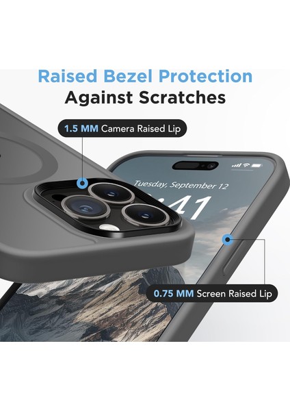 iPhone 16 Pro Max Uyumlu Kamera Korumalı Magsafe Wireless Şarj Özellikli Mat Silikon Kılıf