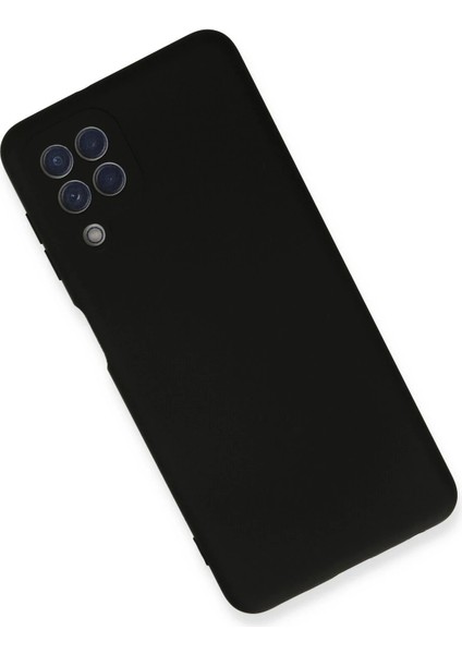 Samsung Galaxy A22 Kılıf Nano Içi Kadife Silikon - Siyah - YKD4311-1579