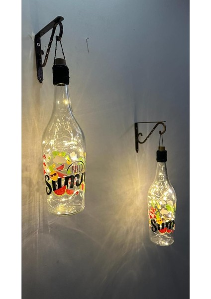 Çok Renkli Cam Şişe Aplik Peri Ledli, Dekoratif ve Şık Tasarım fiyatları