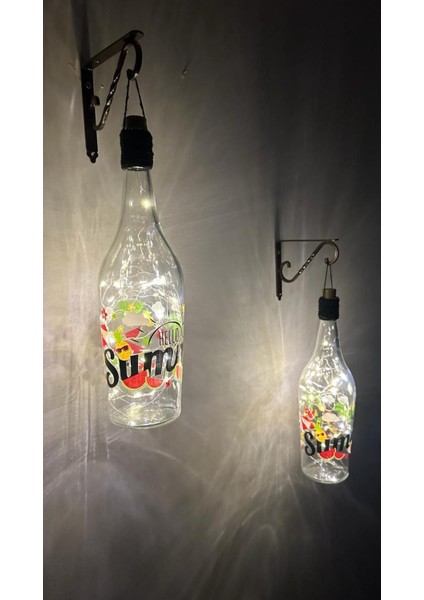 Çok Renkli Cam Şişe Aplik Peri Ledli, Dekoratif ve Şık Tasarım fırsatları