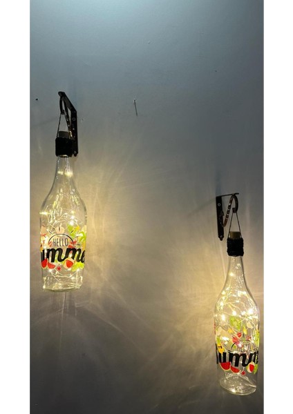 Çok Renkli Cam Şişe Aplik Peri Ledli, Dekoratif ve Şık Tasarım indirimleri