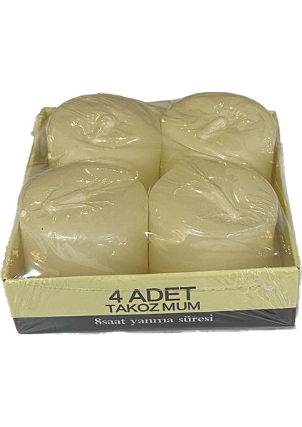 Mum Takoz 4*4 cm 4lü Krem Renk fiyatları