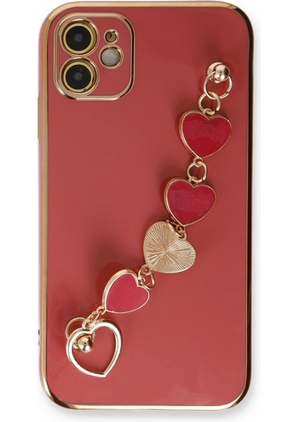 iPhone 12 Kılıf Esila Silikon - Kırmızı - YKD5965-5700