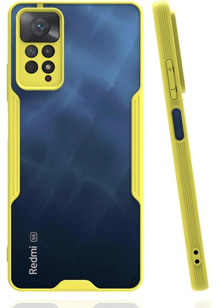 Xiaomi Redmi Note 11 Pro Kılıf Platin Silikon - Sarı - YKD9747-8853