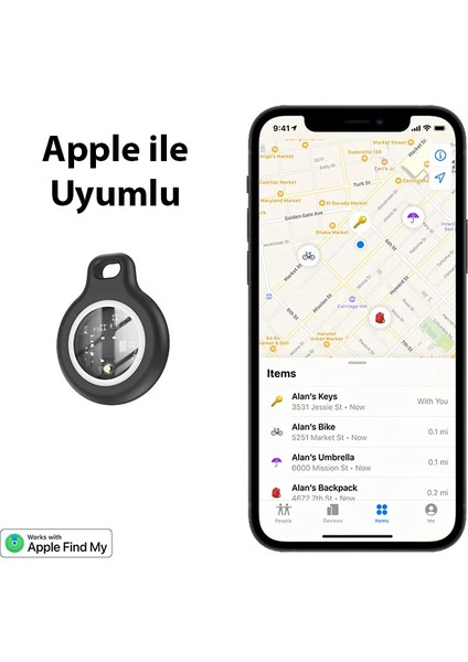 Hoco E91 Akıllı Gps Bluetooth Takip CIHAZI-(1903) - YKD4220-5433