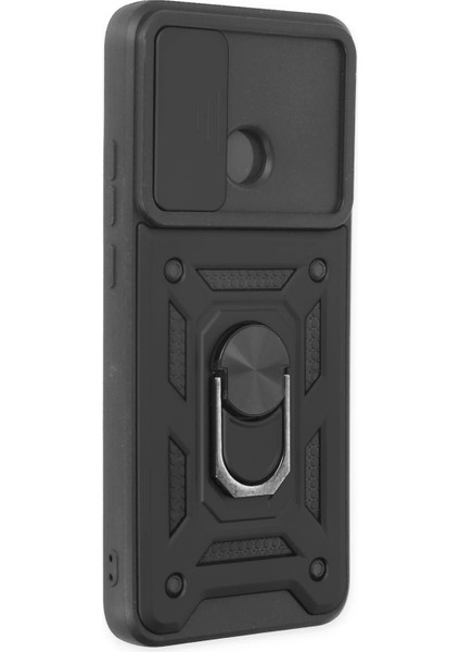 Xiaomi Redmi 10C Kılıf Pars Lens Yüzüklü Silikon - Siyah - YKD5706-7124