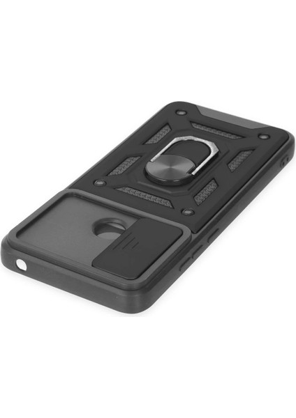 Xiaomi Redmi 10C Kılıf Pars Lens Yüzüklü Silikon - Siyah - YKD5706-7124
