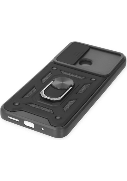 Xiaomi Redmi 10C Kılıf Pars Lens Yüzüklü Silikon - Siyah - YKD5706-7124