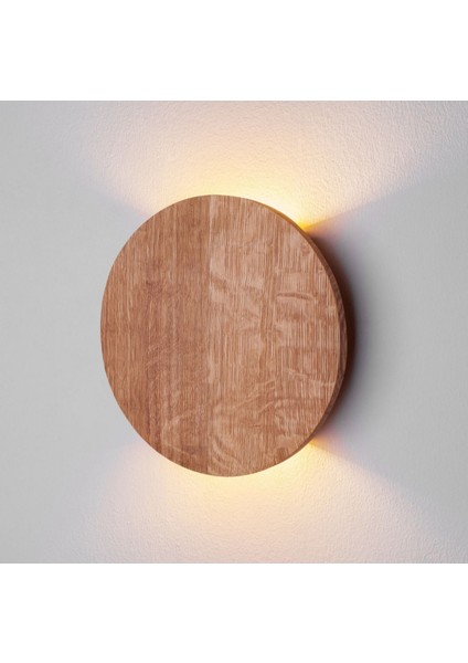 Ipli Anahtarlı Doğal Ahşap Yuvarlak Rustik Duvar Aplik, 220V Kahverengi modelleri