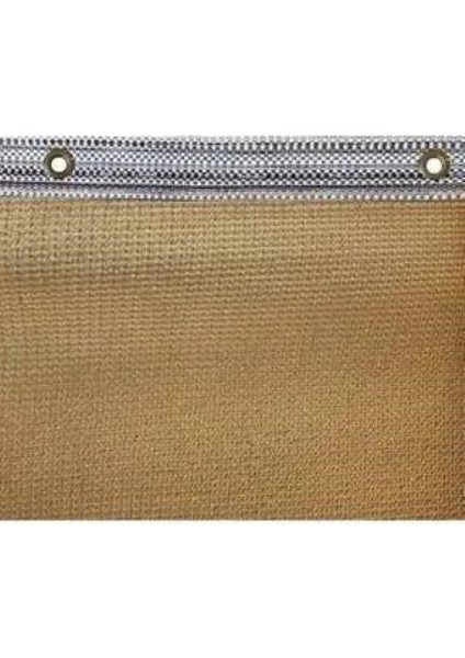 Bej 1X3M Gölgelik File %95 Lik Gölgelik Kumaş Kolonlu Kuş Gözlü Çit Brandası