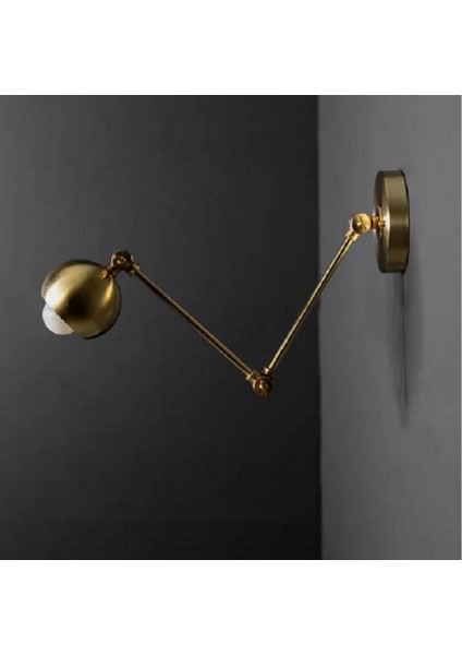 Şeffaf Cam Okuma Lambası, Duvar Için Şık ve Modern Tasarım, Siyah Renk Seçenekli