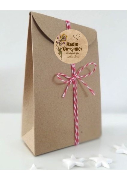 Kadın Girişimci Çıkartma Kutu ve Ambalaj Etiketi (20 Adet) Paketleme Ambalaj Kargo Ürün Etiketi
