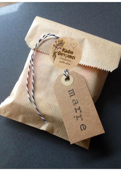 Kadın Girişimci Çıkartma Kutu ve Ambalaj Etiketi (20 Adet) Paketleme Ambalaj Kargo Ürün Etiketi